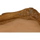 Rectangular satinwood coffee table with carved raised top