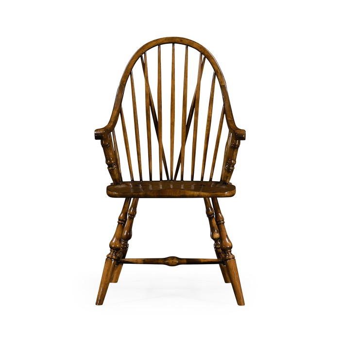 Tall Walnut Windsor Arm Chair