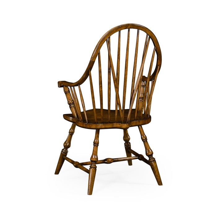 Tall Walnut Windsor Arm Chair