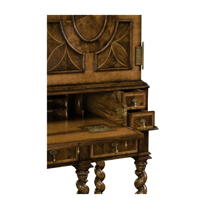 William & Mary Walnut & Oyster TV Cabinet