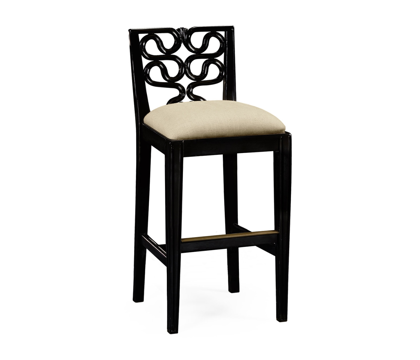 Serpentine Back Bar Stool Side Chair