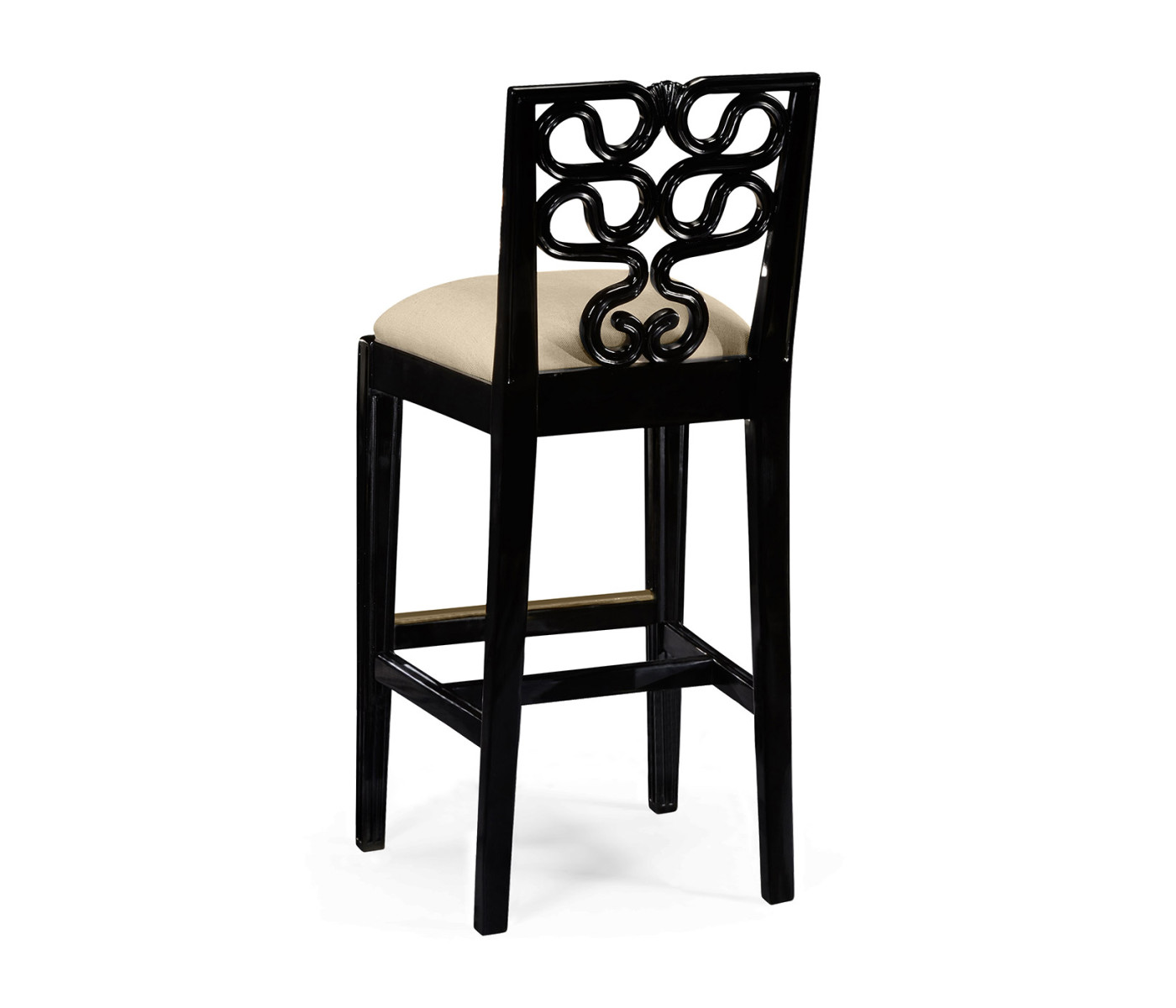 Serpentine Back Bar Stool Side Chair
