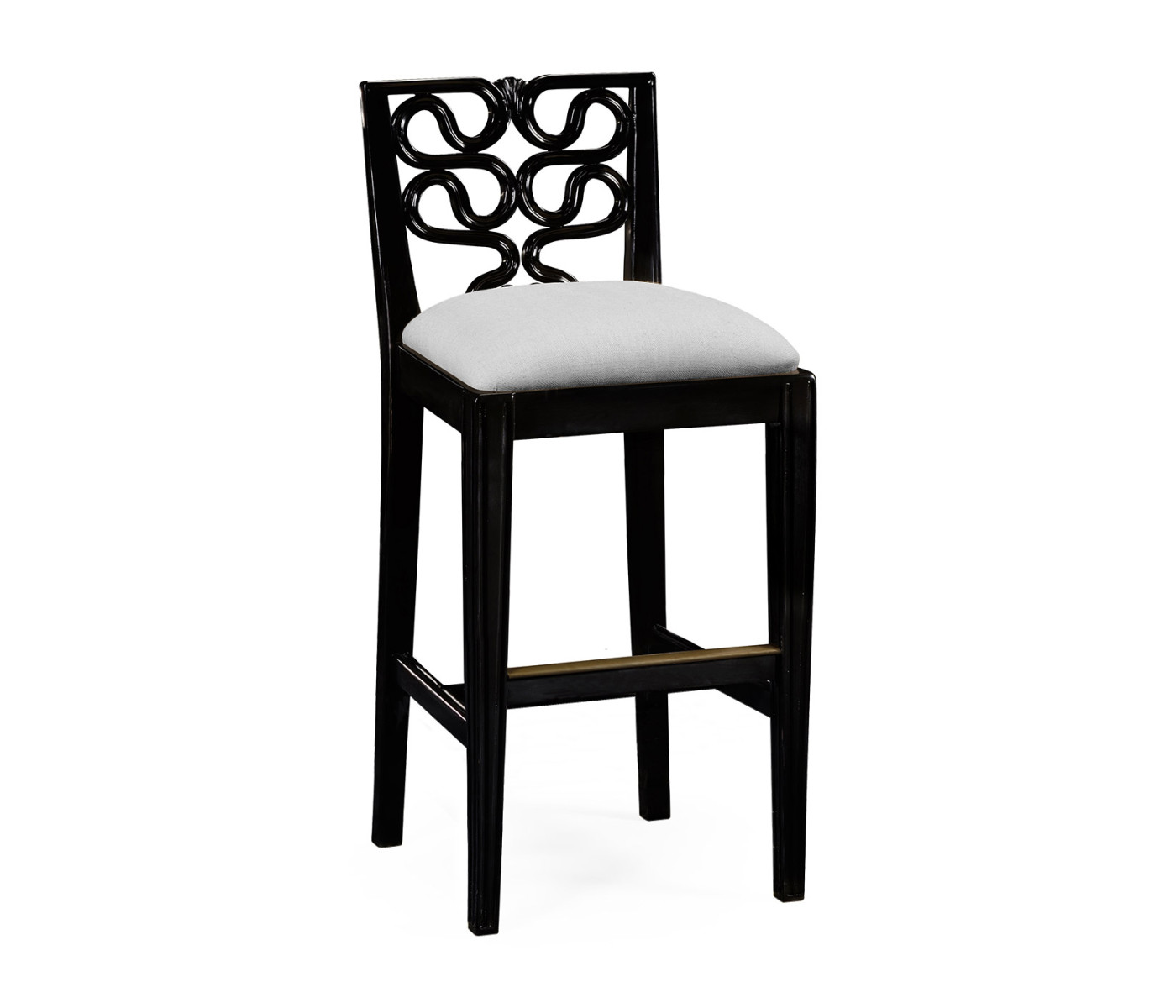 Serpentine Back Bar Stool Side Chair