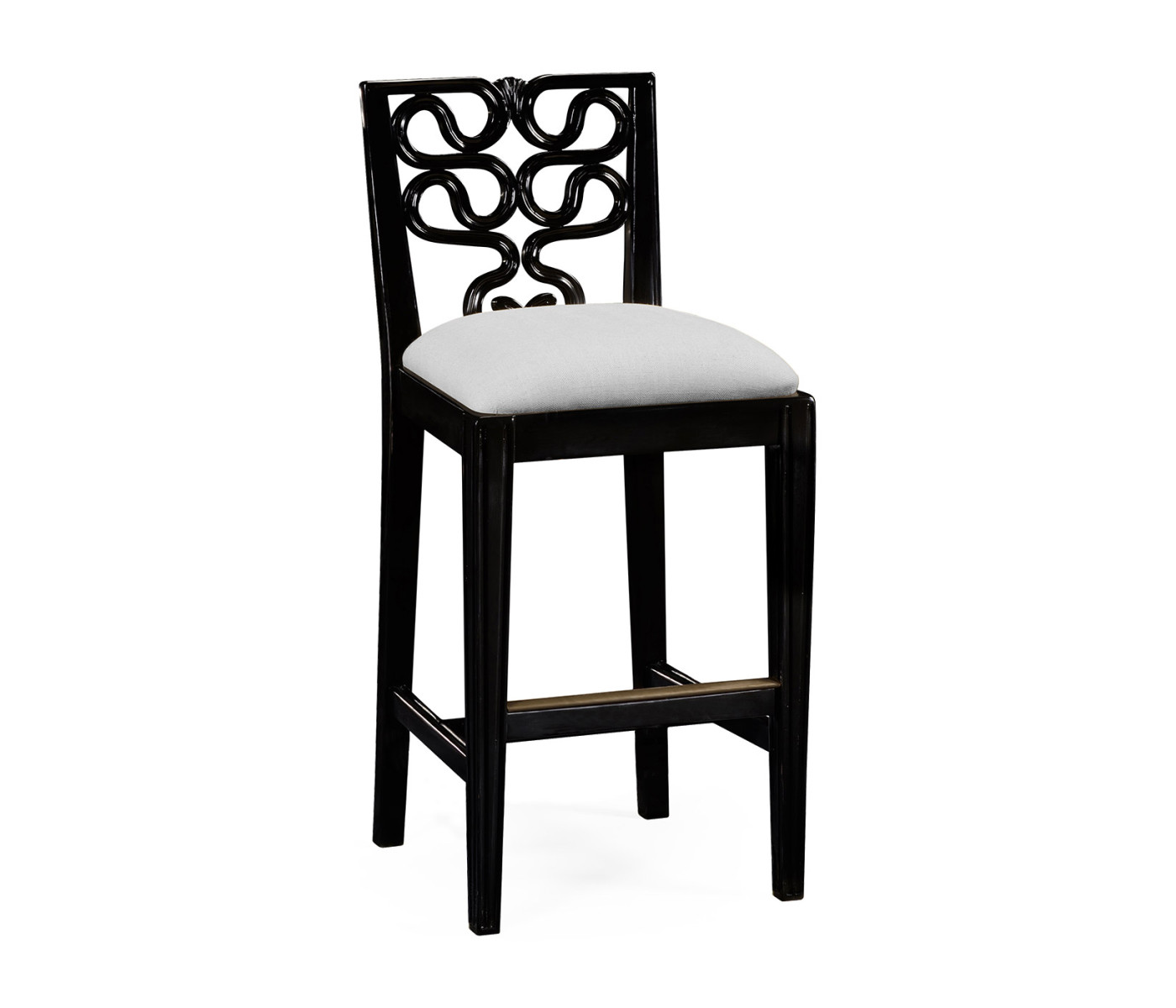 Serpentine Back Counter Stool Side Chair