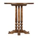 Round counter table with planked top