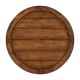 Round counter table with planked top