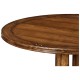 Round counter table with planked top