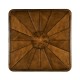 Square rustic walnut coffee table