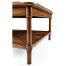 Square rustic walnut coffee table