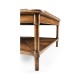 Square rustic walnut coffee table