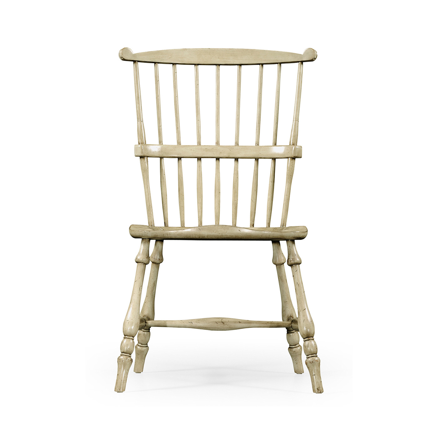 Grey painted windsor chair (Side)