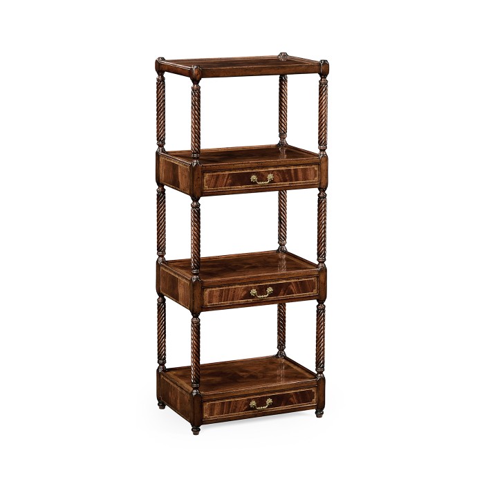 Regency Mahogany Four-Tier Étagère