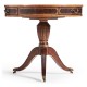 Mahogany Drum Table (Red Leather)