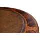 Mahogany Drum Table (Red Leather)