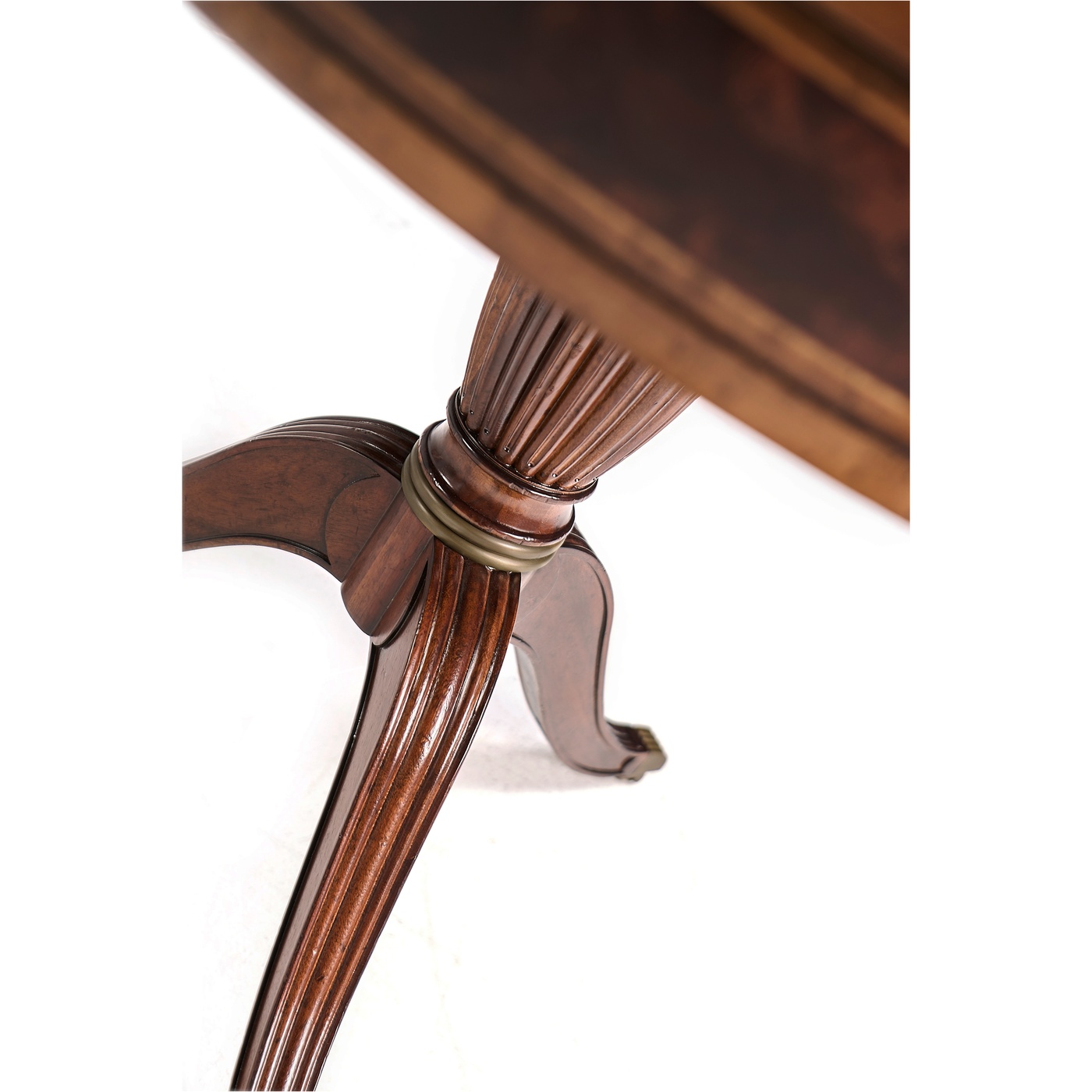 Mahogany Drum Table (Red Leather)