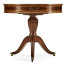 Mahogany Drum Table (Green Leather)