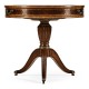 Mahogany Drum Table (Green Leather)