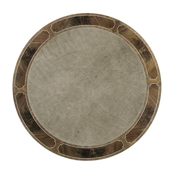 Bleached Mahogany Drum Table