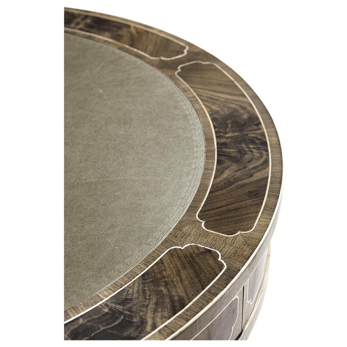 Bleached Mahogany Drum Table