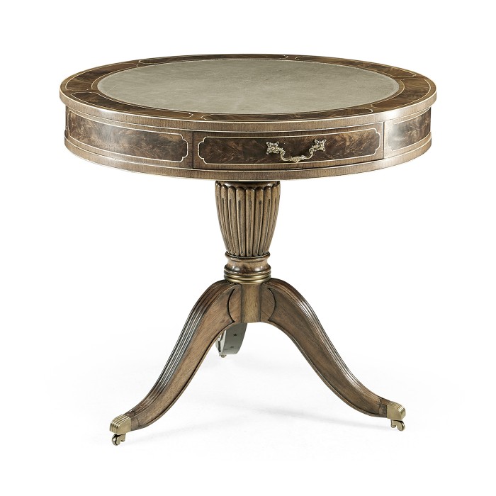 Bleached Mahogany Drum Table
