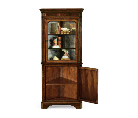 Mahogany Glazed Corner Cabinet