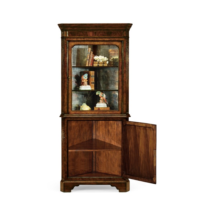 Mahogany Glazed Corner Cabinet