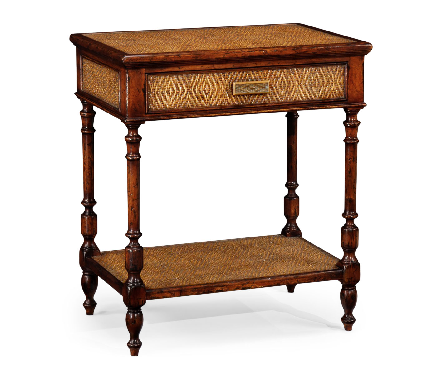 Caned night stand