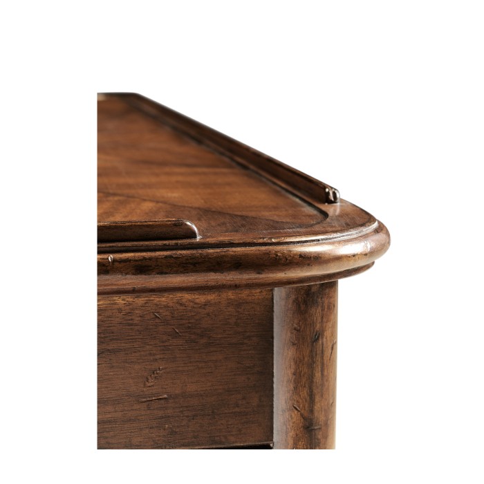 Rustic walnut console