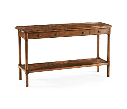 Rustic walnut console