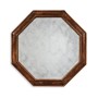 Large Octagonal Crotch Mahogany Mirror (Églomisé)
