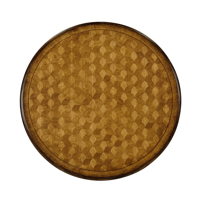 Fish Scale Parquetry Drum Table