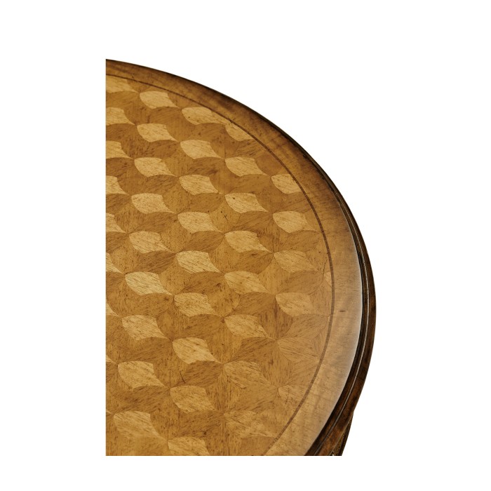 Fish Scale Parquetry Drum Table
