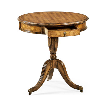 Fish Scale Parquetry Drum Table