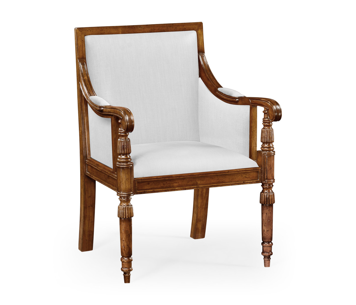 Regency Style Walnut Bergère Arm Chair