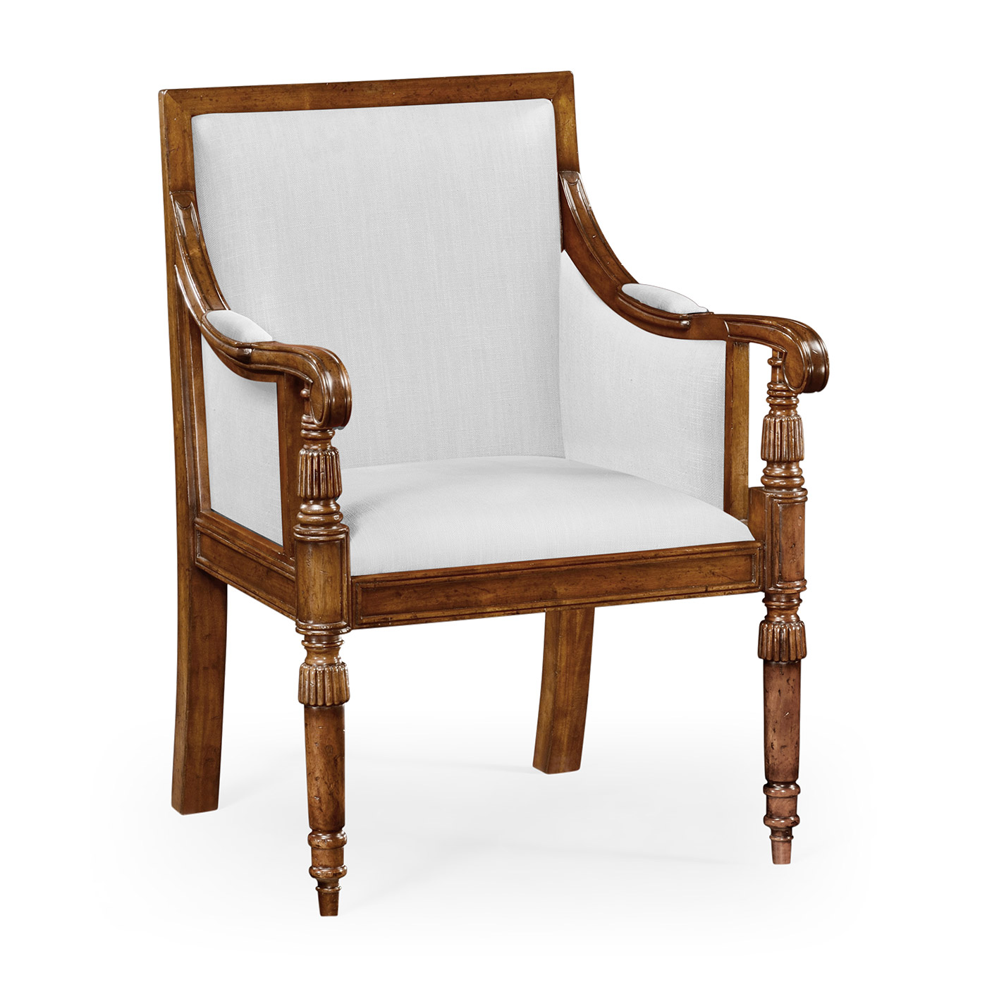 Regency Style Walnut Bergère Arm Chair