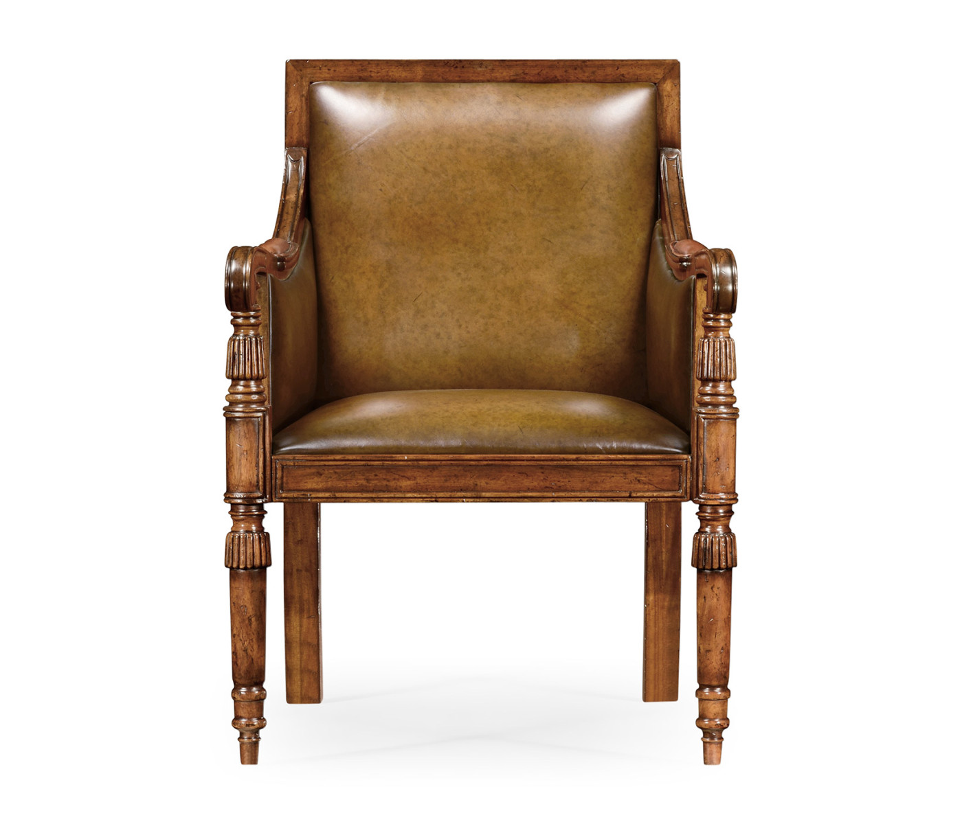 Regency Style Walnut Bergère Arm Chair
