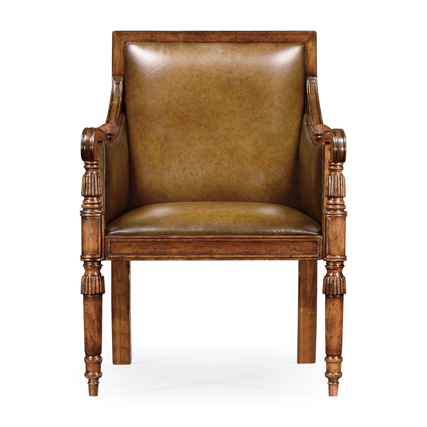 Regency Style Walnut Bergère Arm Chair