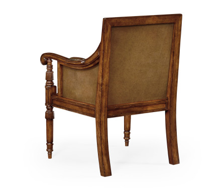 Regency Style Walnut Bergère Arm Chair
