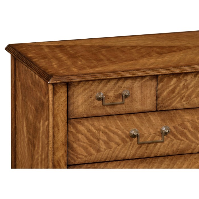 Satinwood large chest of drawers
