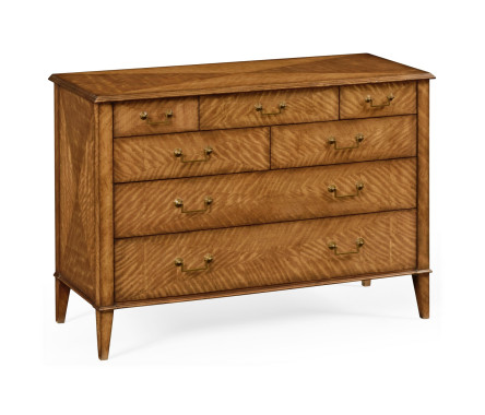 Satinwood large chest of drawers
