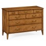 Satinwood large chest of drawers
