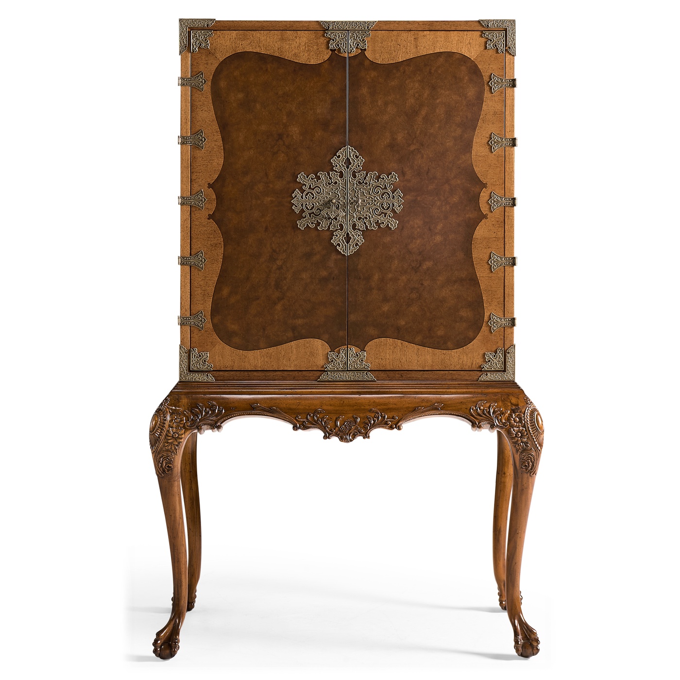 Queen Anne Walnut & Satinwood Drinks Cabinet