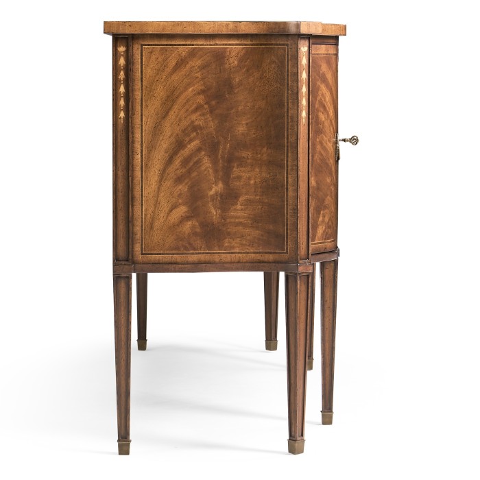 Windsor Crotch Walnut Breakfront Sideboard