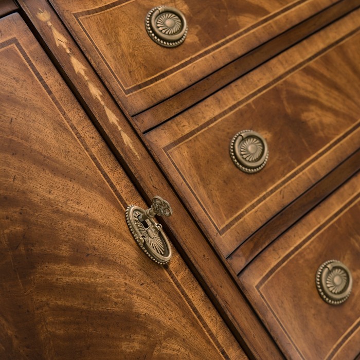 Windsor Crotch Walnut Breakfront Sideboard