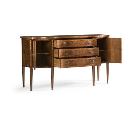 Windsor Crotch Walnut Breakfront Sideboard