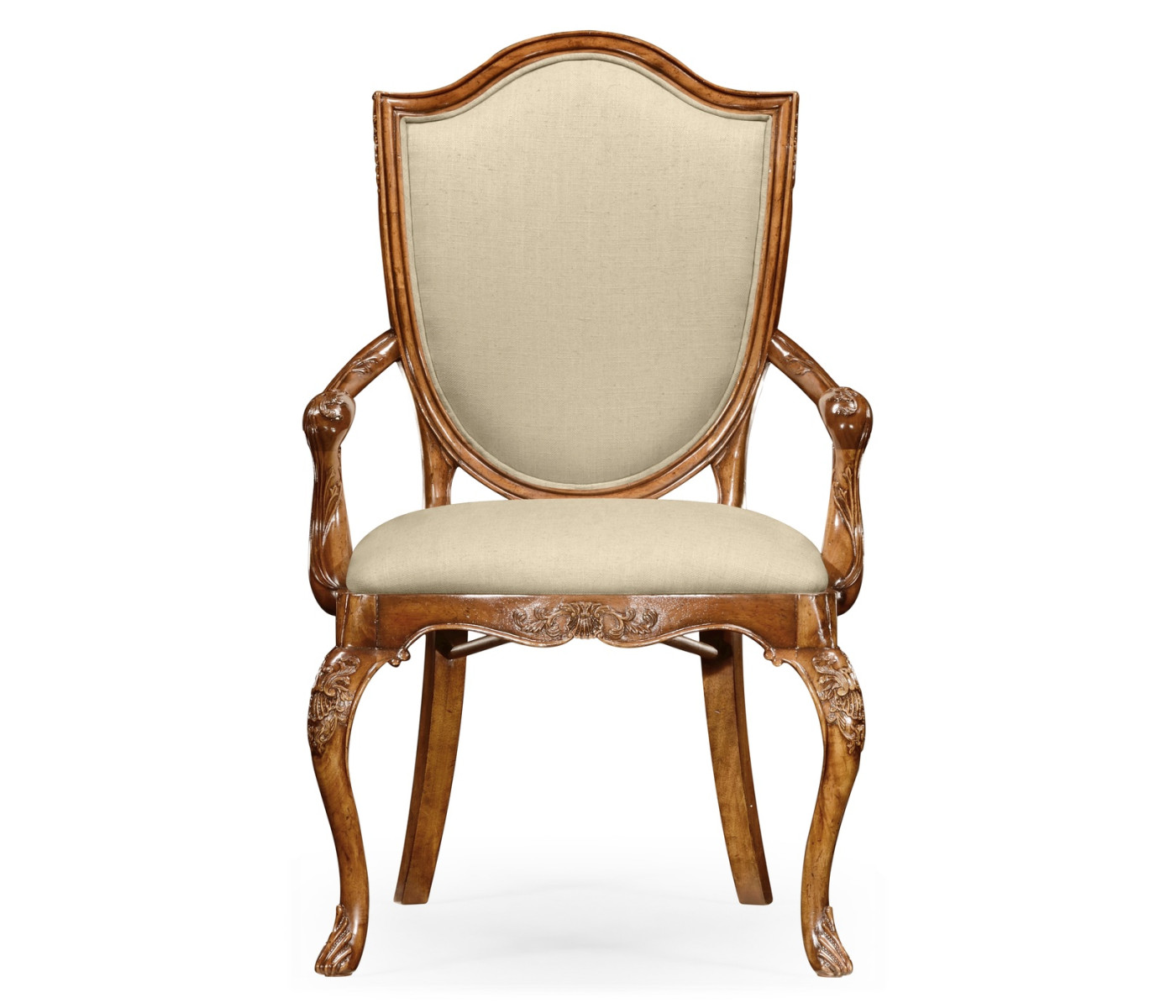 Shield Back Satinwood Arm Chair
