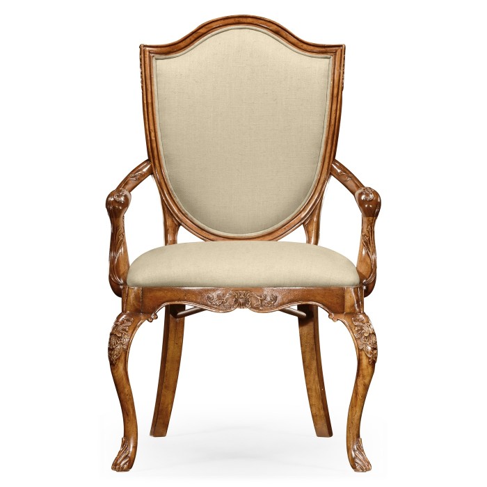 Shield Back Satinwood Arm Chair