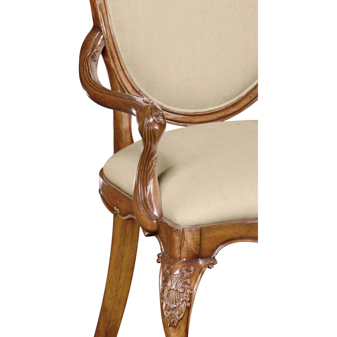 Shield Back Satinwood Arm Chair