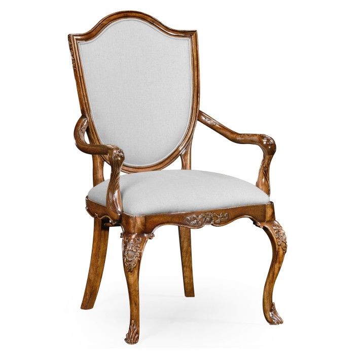 Shield Back Satinwood Arm Chair