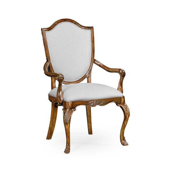 Shield Back Satinwood Arm Chair